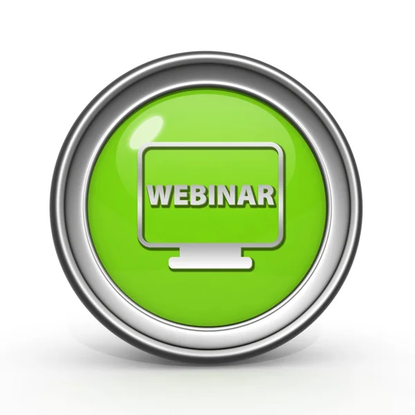 Webinar circular icon on white background — Stock Photo, Image