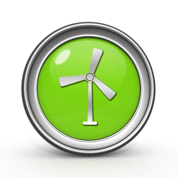 Turbine kreisförmiges Symbol auf weißem Hintergrund — Stockfoto