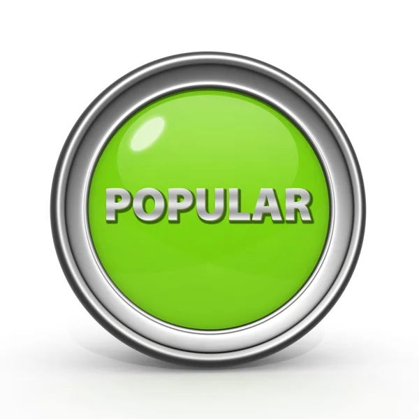 Populaire circulaire pictogram op witte achtergrond — Stockfoto