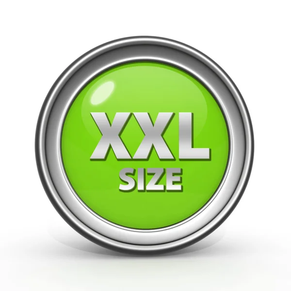 XXL розмір кругової значок на білому тлі — стокове фото
