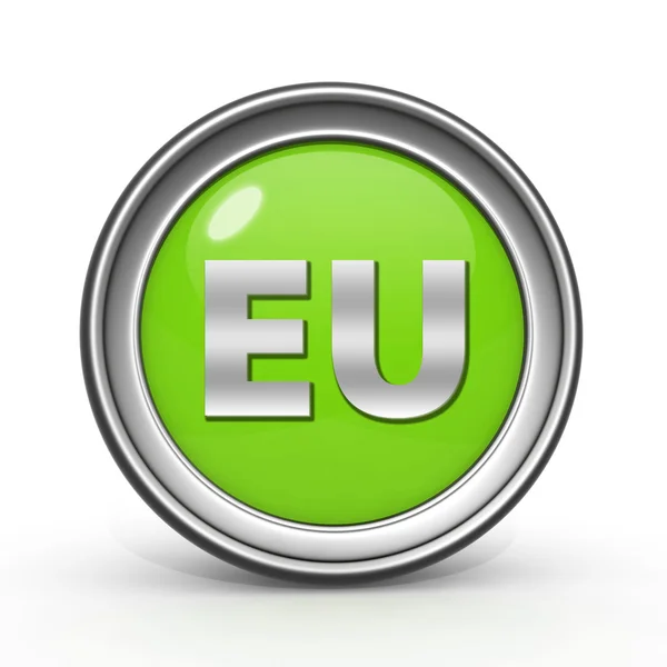 欧盟在白色背景上的圆形图标 — 图库照片