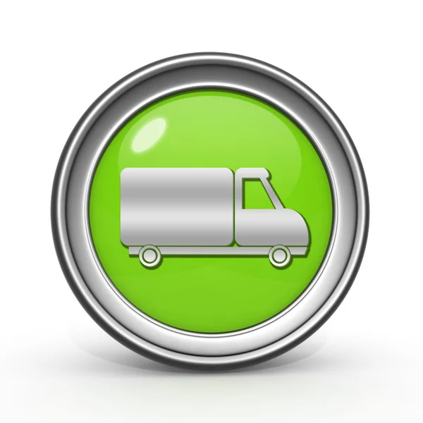 Truck circular icon on white background — Stock Photo, Image