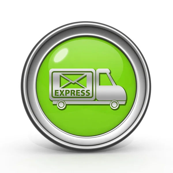 Express κυκλικές εικονίδιο σε άσπρο φόντο — Φωτογραφία Αρχείου