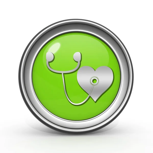 Heart circular icon on white background — Stock Photo, Image