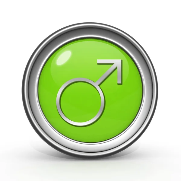 Icono circular masculino sobre fondo blanco — Foto de Stock