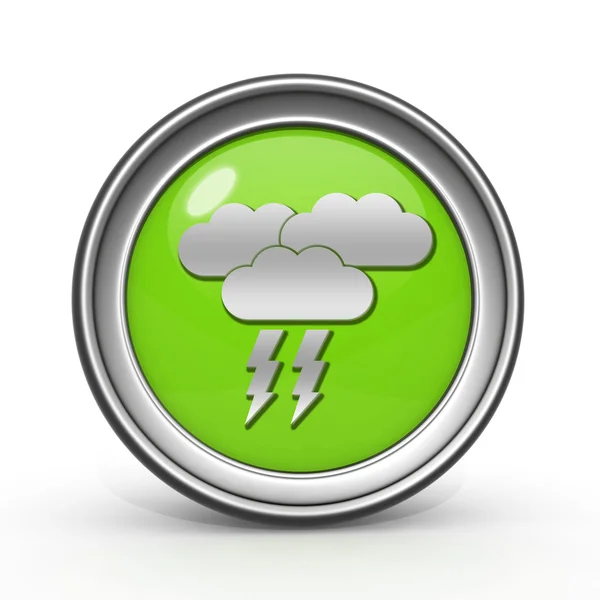 Regen circulaire pictogram op witte achtergrond — Stockfoto