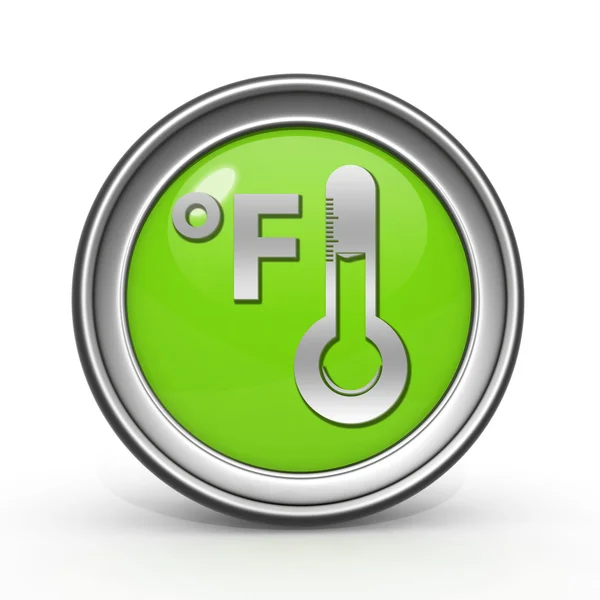 Fahrenheit icono circular sobre fondo blanco — Foto de Stock