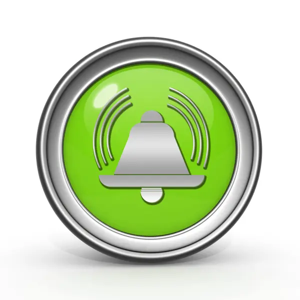 Alarm circular icon on white background — Stock Photo, Image