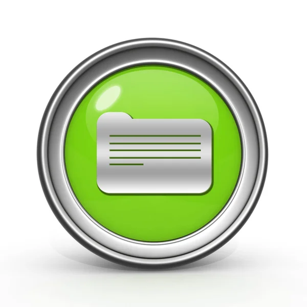 Folder circular icon on white background — Stock Photo, Image