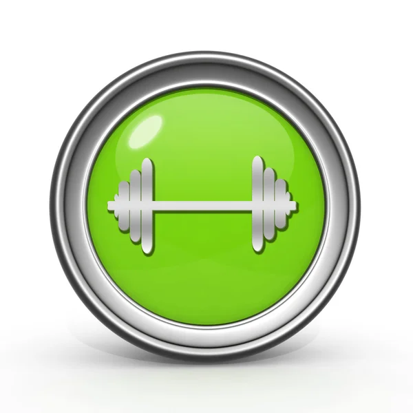 Gym  circular icon on white background — Stock Photo, Image