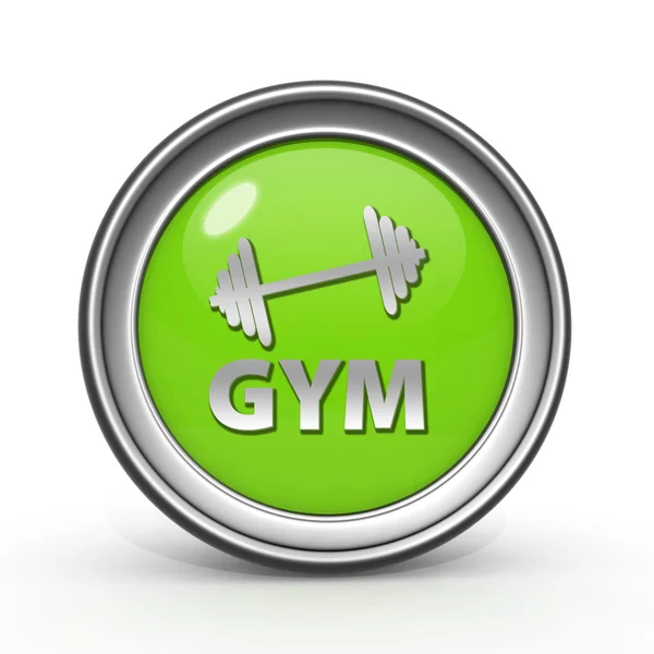 Gym  circular icon on white background — Stock Photo, Image