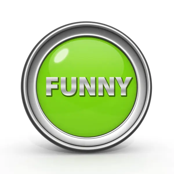 Ícone circular engraçado no fundo branco — Fotografia de Stock