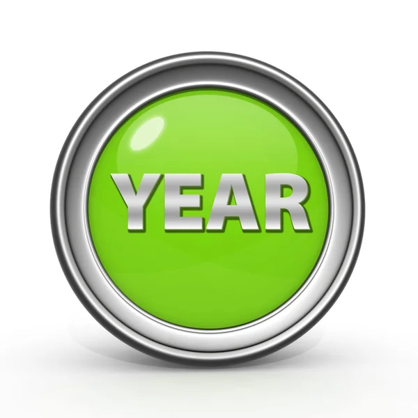 Jahr rundes Symbol auf weißem Hintergrund — Stockfoto