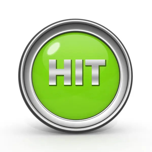 Hit circular icon on white background — Stock Photo, Image