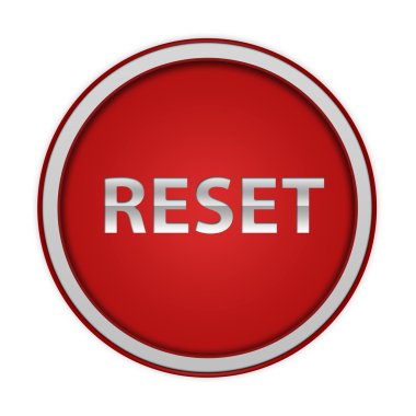 reset circular icon on white background clipart
