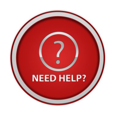 beyaz zemin üzerinde dairesel simgesi yardım