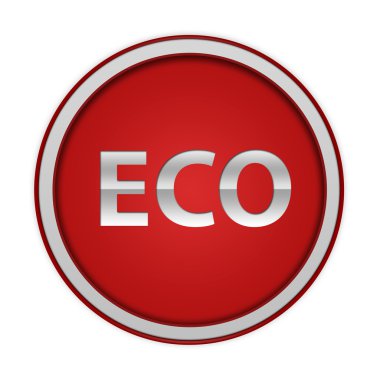 Eko dairesel simgesi beyaz arka plan üzerinde