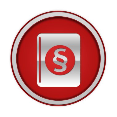 Beyaz arka planda hukuk dairesel simgesi