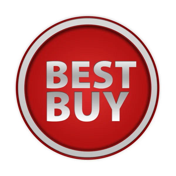 Best buy circular icon on white background — Stock Photo, Image