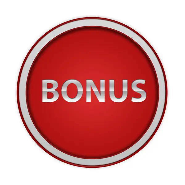 Bonus circular icon on white background — Stock Photo, Image