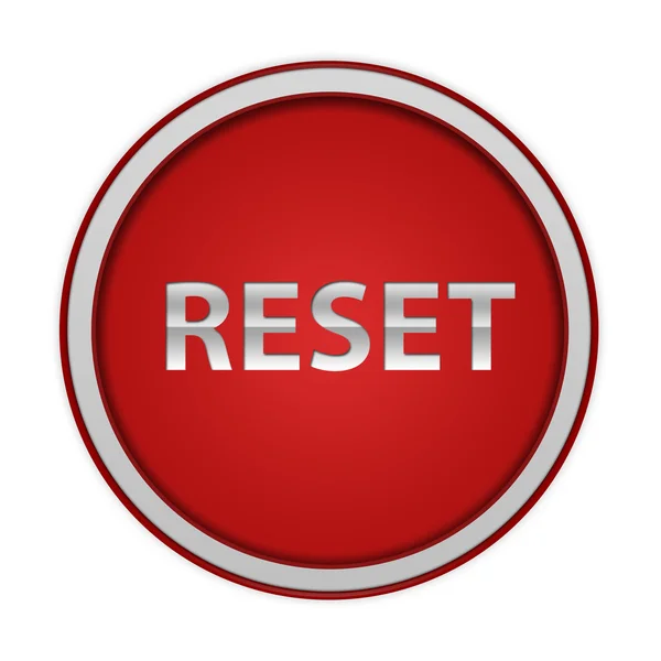 Reset circular icon on white background — Stock Photo, Image