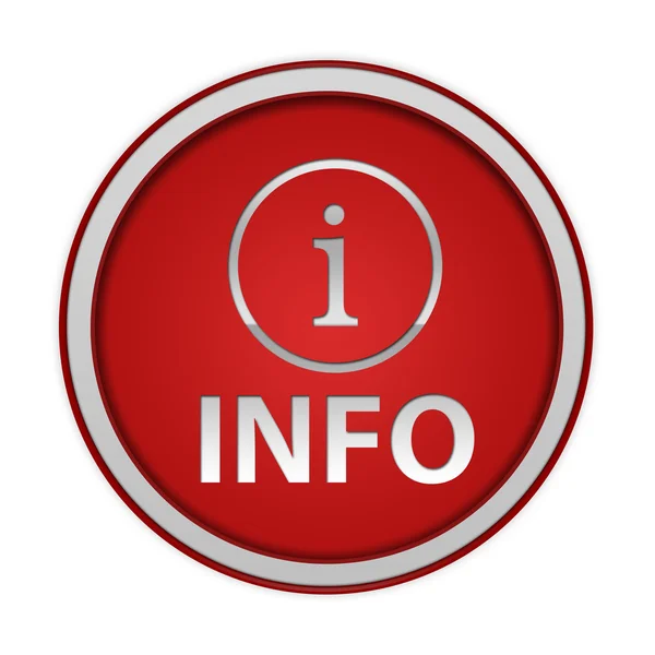 Informasjonssirkelformet ikon på hvit bakgrunn – stockfoto
