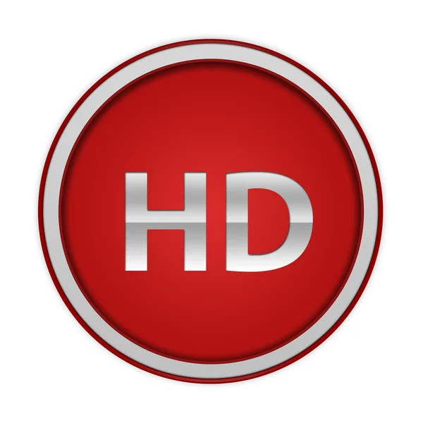 Beyaz arka plan üzerinde HD dairesel simgesi — Stok fotoğraf