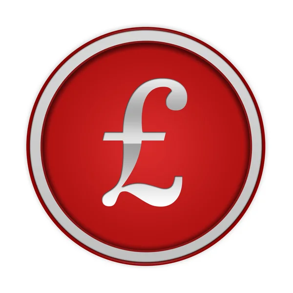 Pound circular icon on white background — Stock Photo, Image