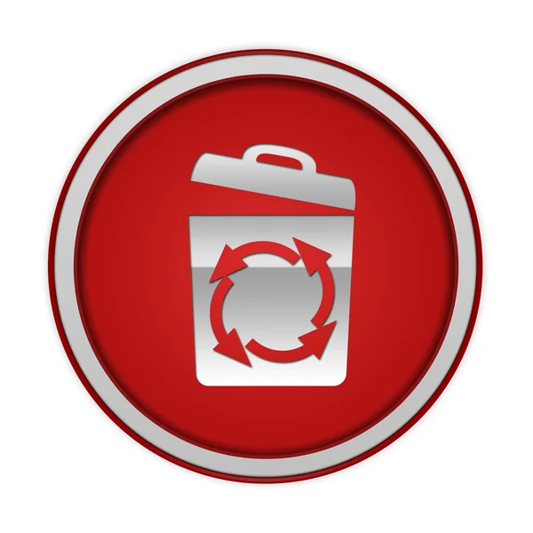 Recycle circular icon on white background — Stock Photo, Image