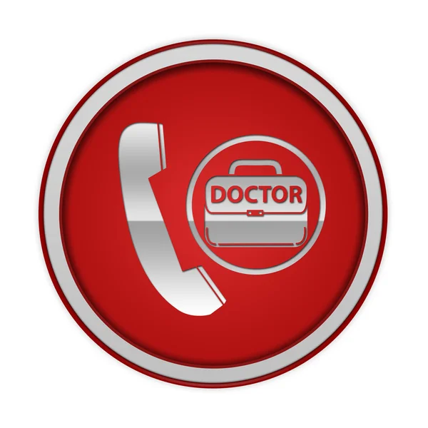 Emergency circular icon on white background — Stock Photo, Image