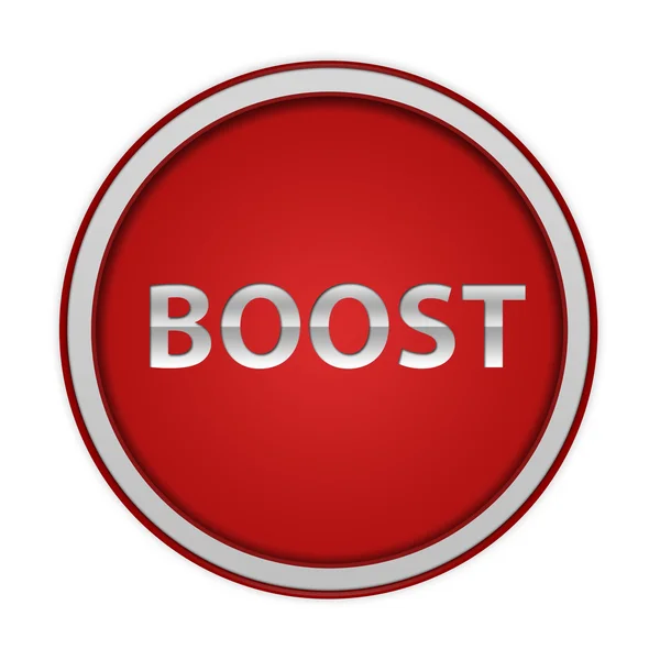 Boost circular icon on white background — Stock Photo, Image