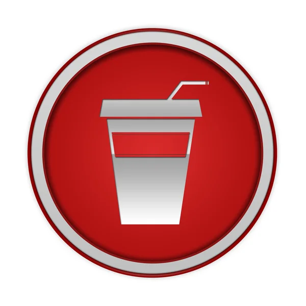 Cola kör alakú ikon fehér háttér — Stock Fotó
