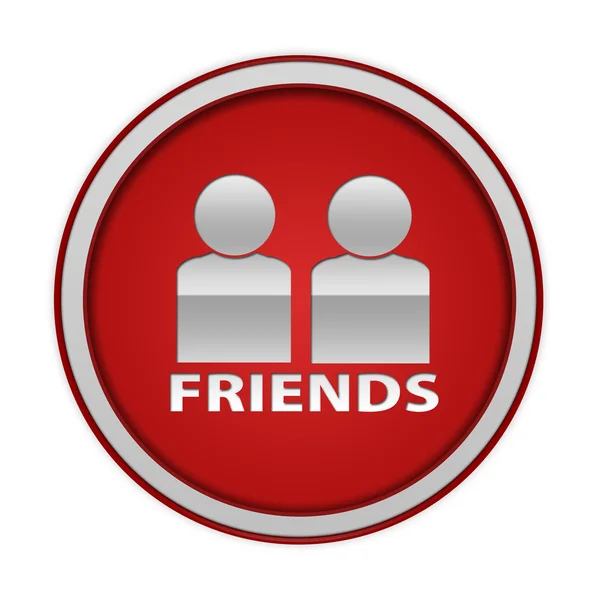 Friends circular icon on white background — Stock Photo, Image