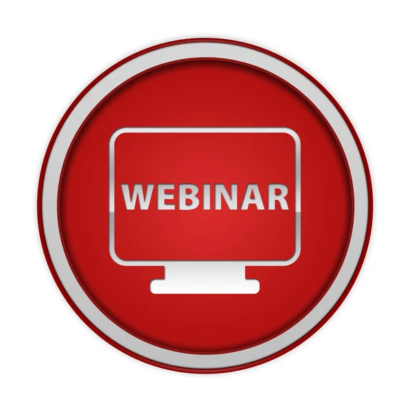 Webinar circular icon on white background — Stock Photo, Image