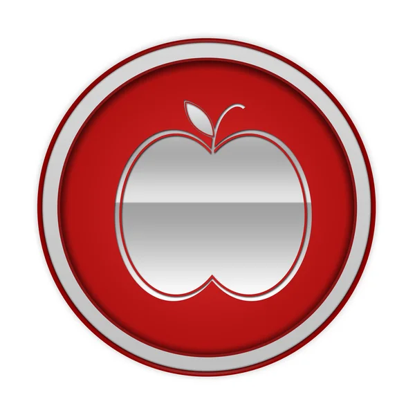 Apple кругової значок на білому тлі — стокове фото