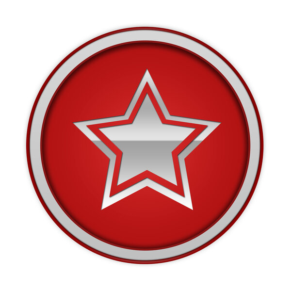 Star  circular icon on white background