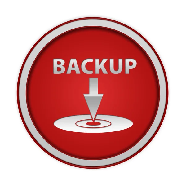 Backup kreisförmiges Symbol auf weißem Hintergrund — Stockfoto