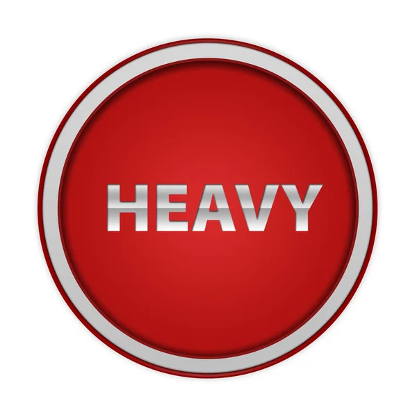 Heavy circular icon on white background — Stock Photo, Image