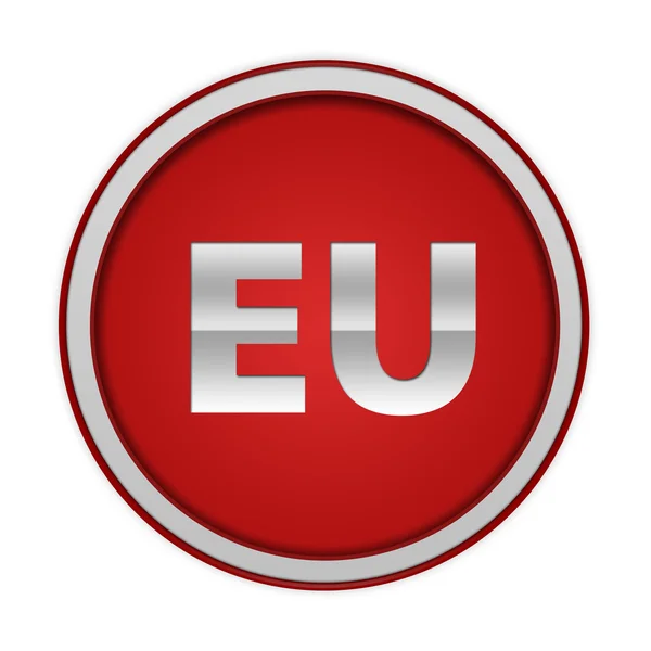 Icona circolare UE su sfondo bianco — Foto Stock