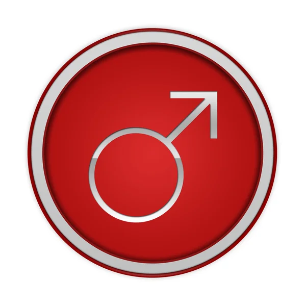 Male circular icon on white background — Stock Photo, Image