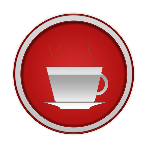 Coffee circular icon on white background — Stock Photo, Image