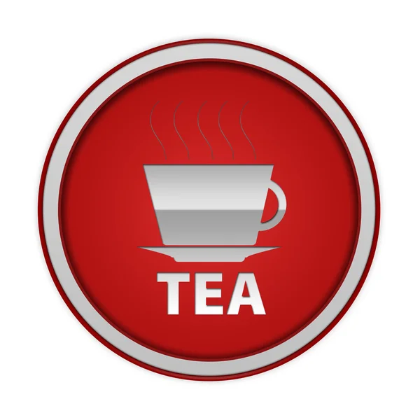 Tea circular icon on white background — Stock Photo, Image
