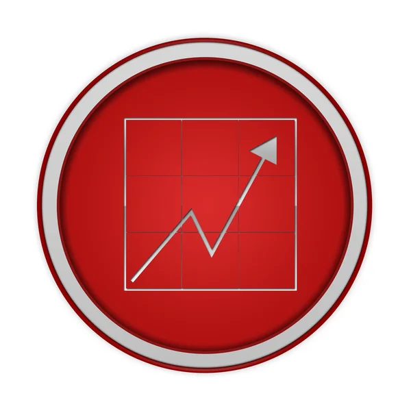 Kreisförmiges Symbol für Datenanalyse auf weißem Hintergrund — Stockfoto