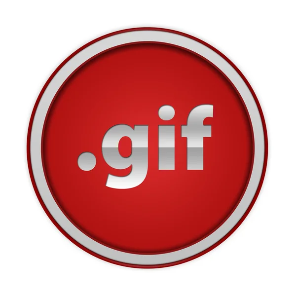 .gif circular icon on white background — Stock Photo, Image