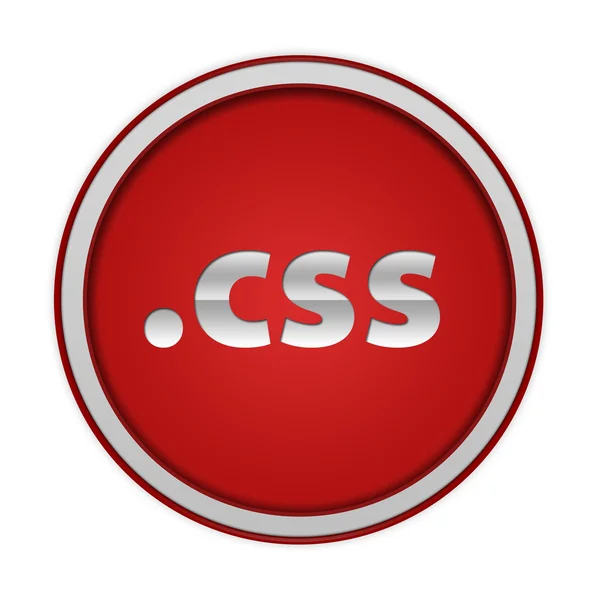 .css kreisförmiges Symbol auf weißem Hintergrund — Stockfoto