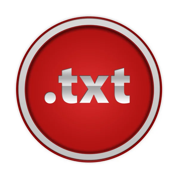 .txt körkörös ikon fehér background — Stock Fotó