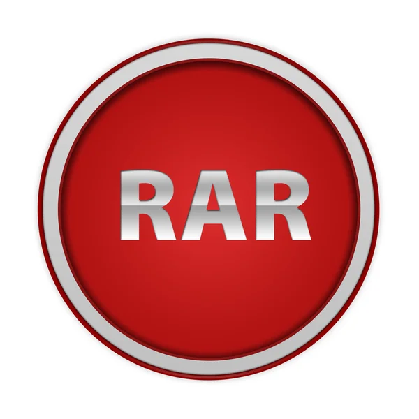 RAR circulaire pictogram op witte achtergrond — Stockfoto