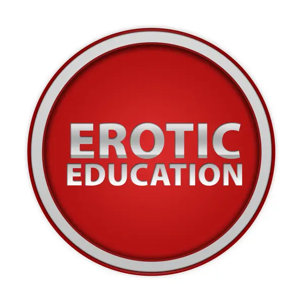 Erotisk utbildning cirkulär ikon på vit bakgrund — Stockfoto