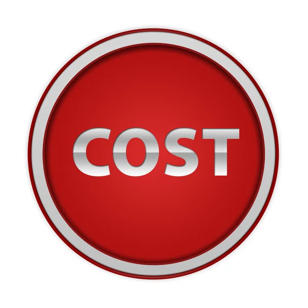 Costo icono circular sobre fondo blanco — Foto de Stock