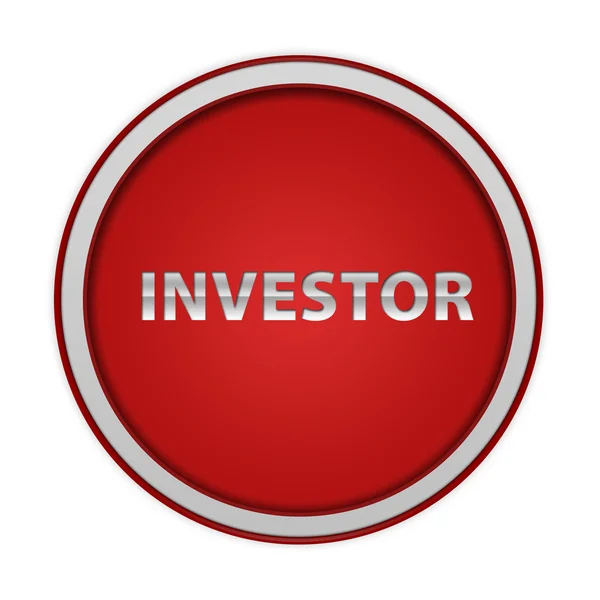 Icona circolare dell'investitore su sfondo bianco — Foto Stock